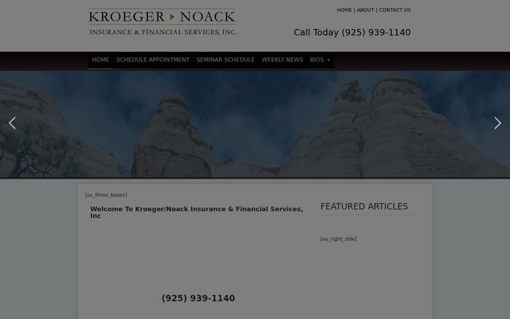 Screenshot of kroegernoackinsurance.com
