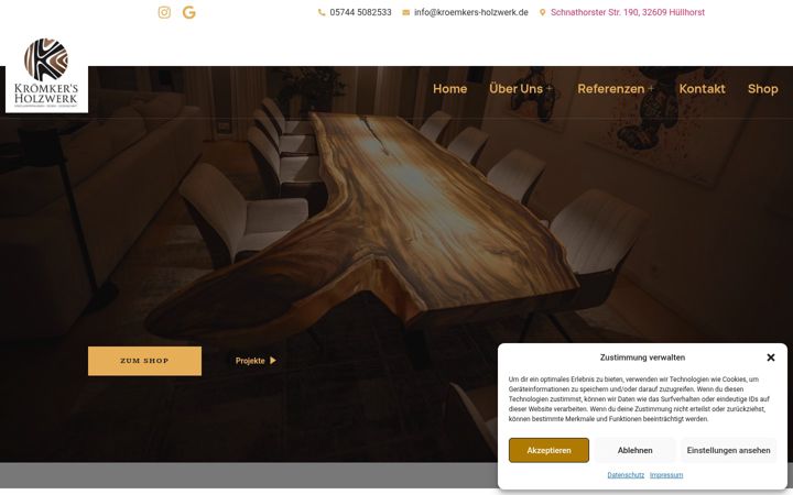 Screenshot of kroemkers-holzwerk.de