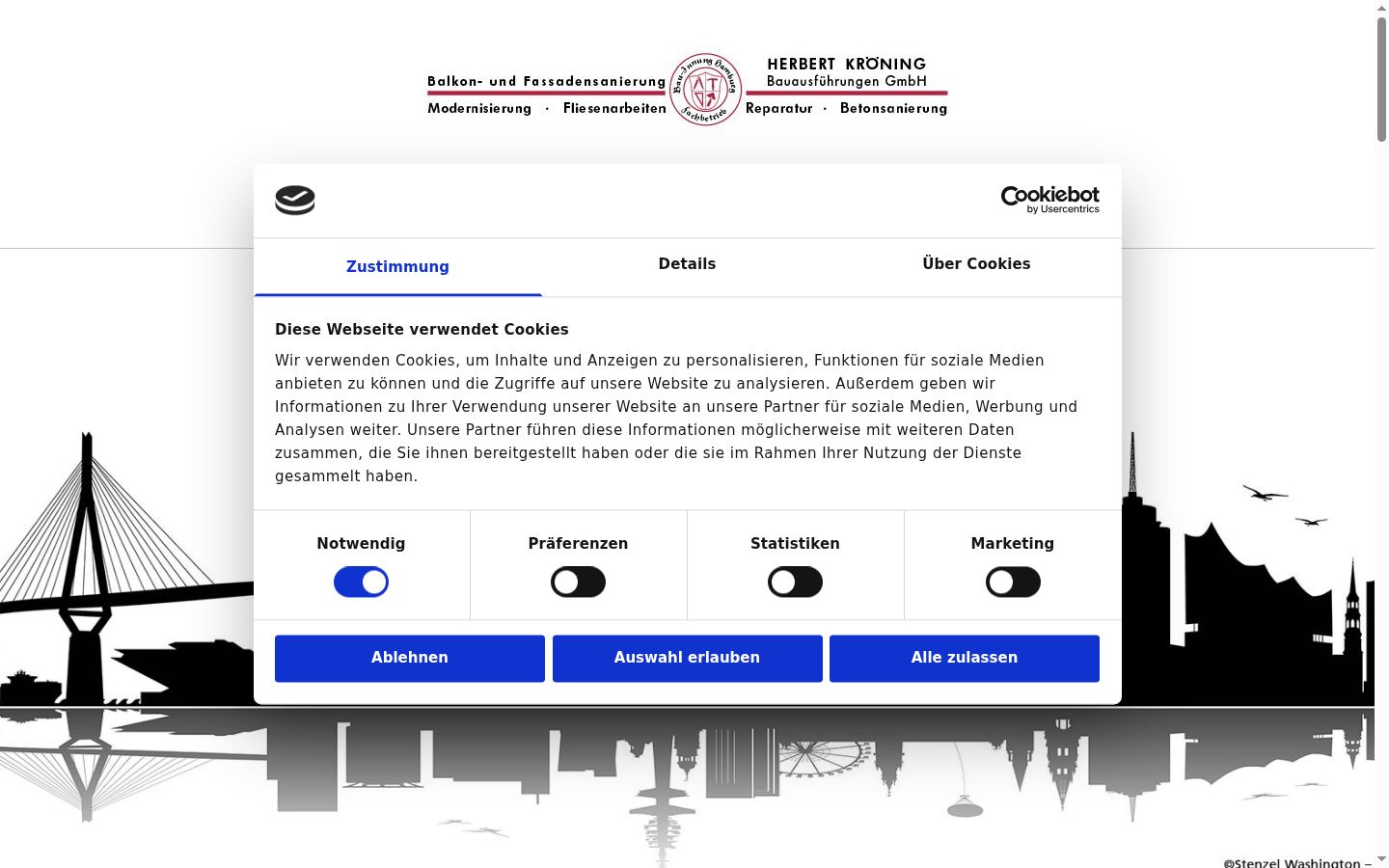 Capture d'écran de la bannière de consentement affichée avant toute interaction