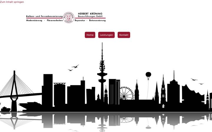 Screenshot of kroening-bau.de