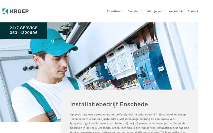 Screenshot of kroep-techniek.nl