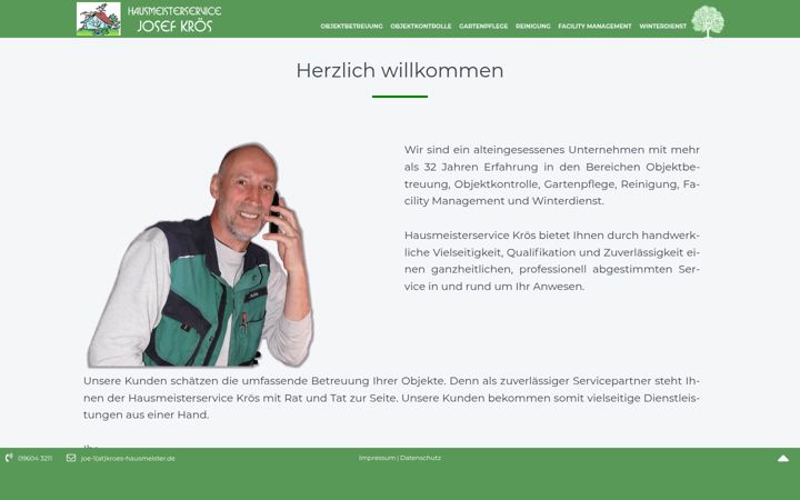 Screenshot of kroes-hausmeister.de