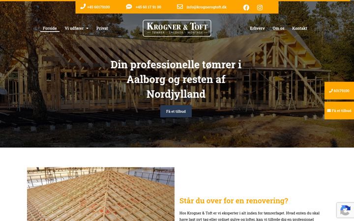 Screenshot of krognerogtoft.dk