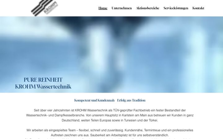 Screenshot of krohm-wassertechnik.de