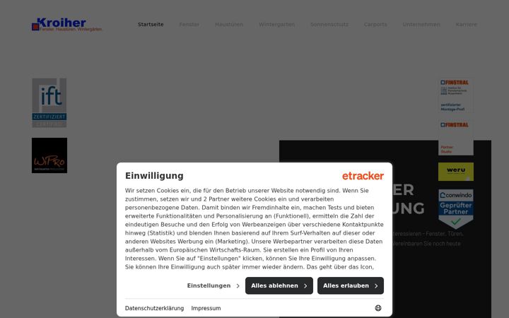 Screenshot of kroiher-fenster.de