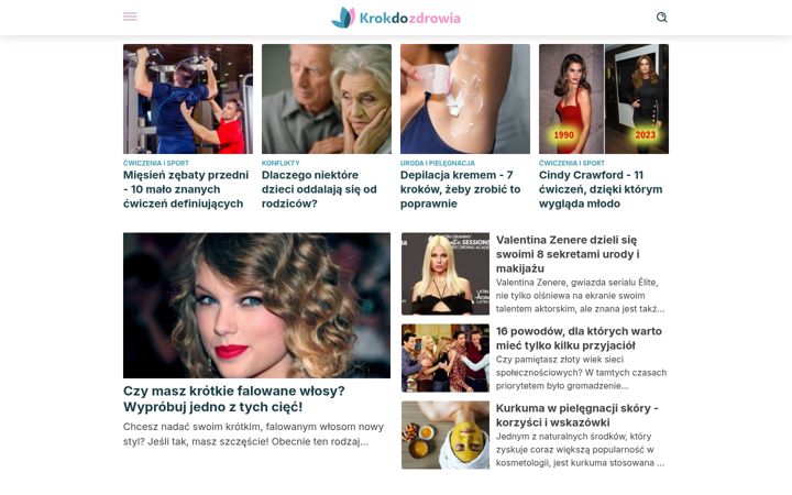 Screenshot of krokdozdrowia.com
