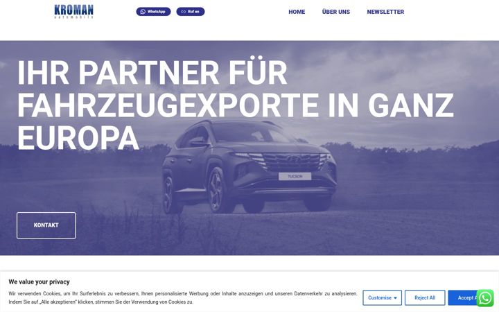Screenshot of kroman-automobile.com