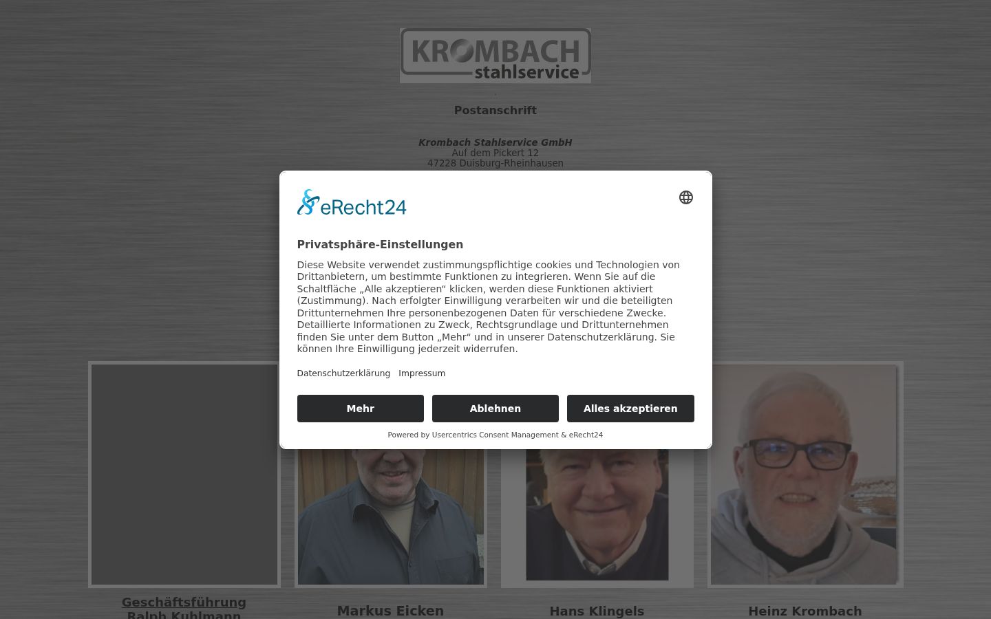 Screenshot van de toestemmingsbanner zoals getoond vóór enige interactie
