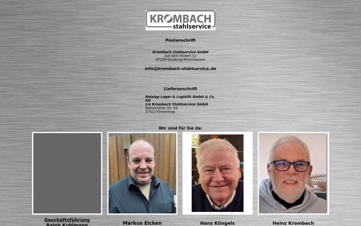 Screenshot of krombach-stahlservice.de