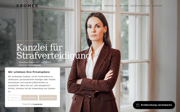 Screenshot of kromer-legal.de