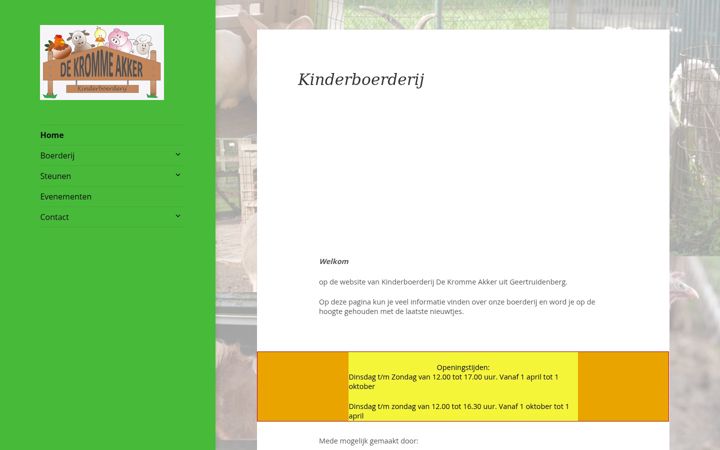 Screenshot of krommeakker.nl