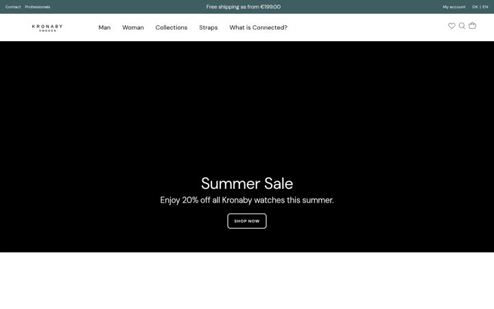 Screenshot of kronaby.com