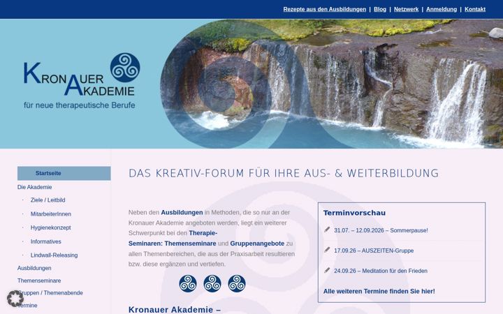 Skärmbild av kronauer-akademie.com