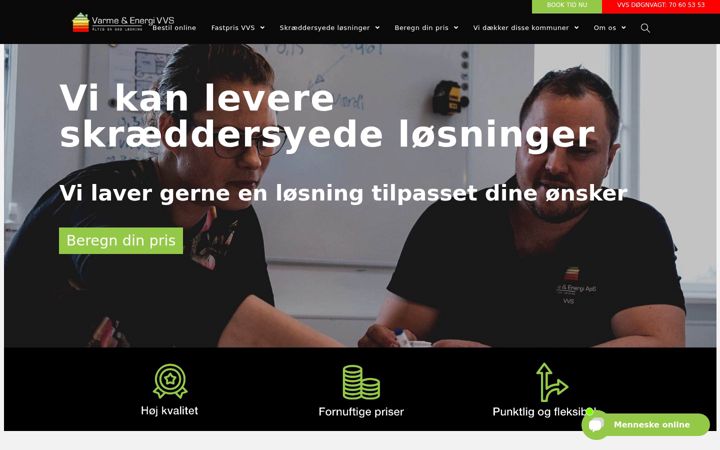 Screenshot of kronborg-vvs.dk