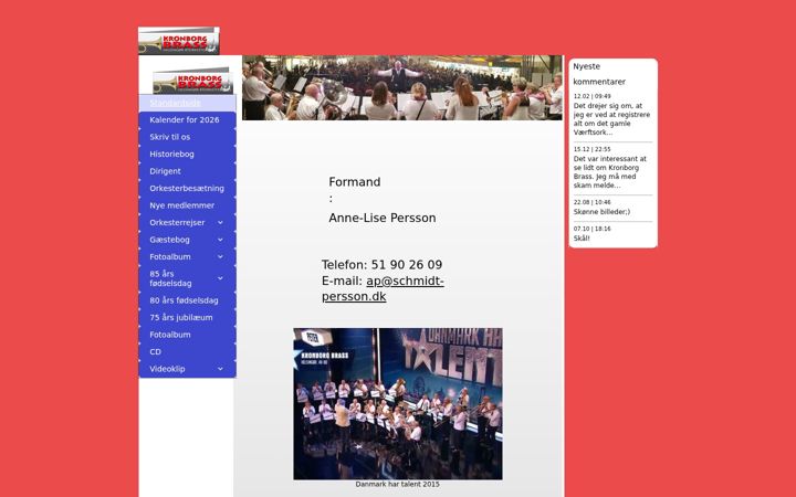 Screenshot of kronborgbrass.dk