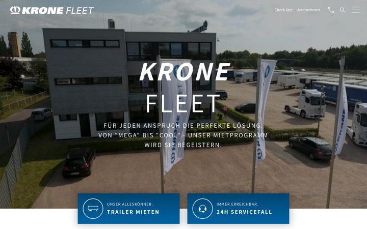 Captură de ecran a krone-fleet.com