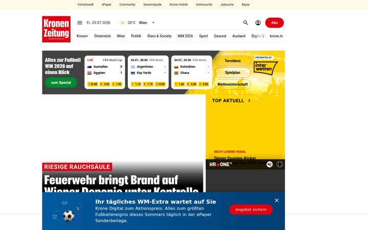 Skjermbilde av krone.at