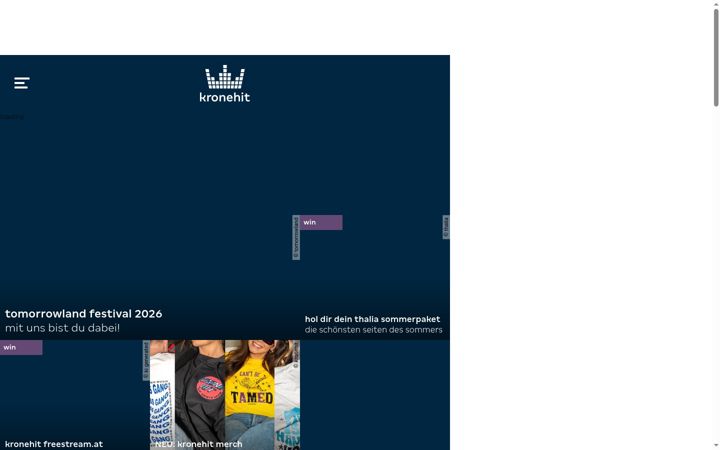 Screenshot von kronehit.at