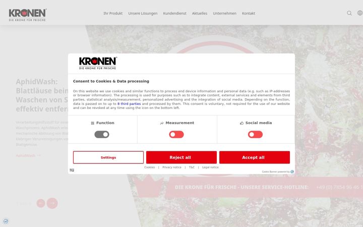 Screenshot of kronen-gmbh.net