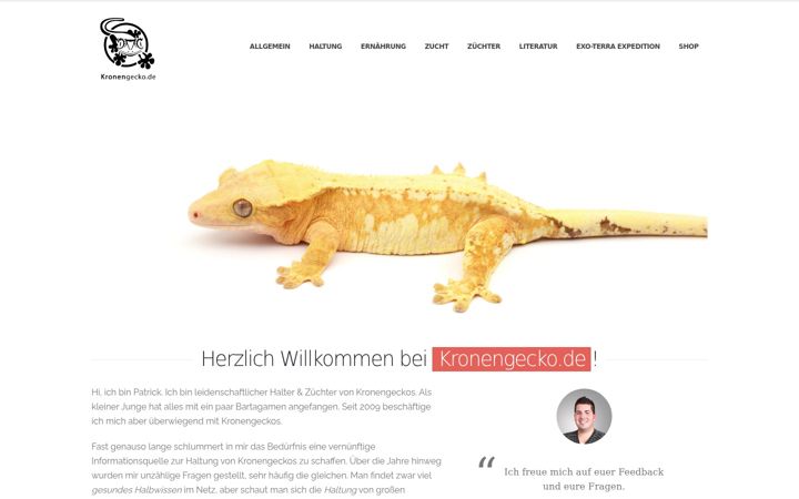 Screenshot of kronengecko.de