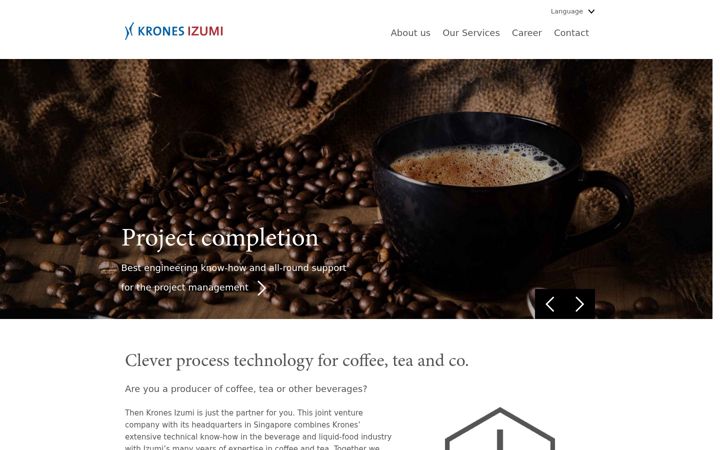 Screenshot of krones-izumi.com
