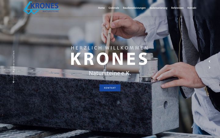 Screenshot of krones-natursteine.com