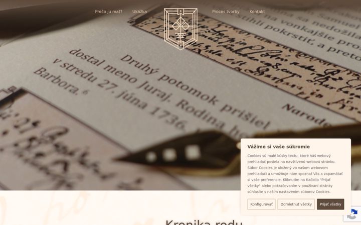 Screenshot of kronikarodu.sk