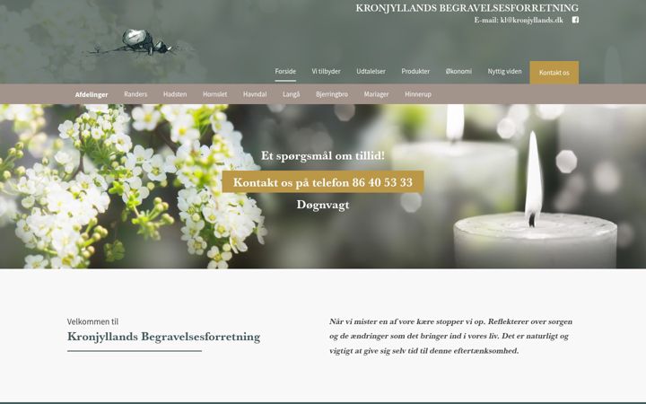 Screenshot of kronjyllands.dk