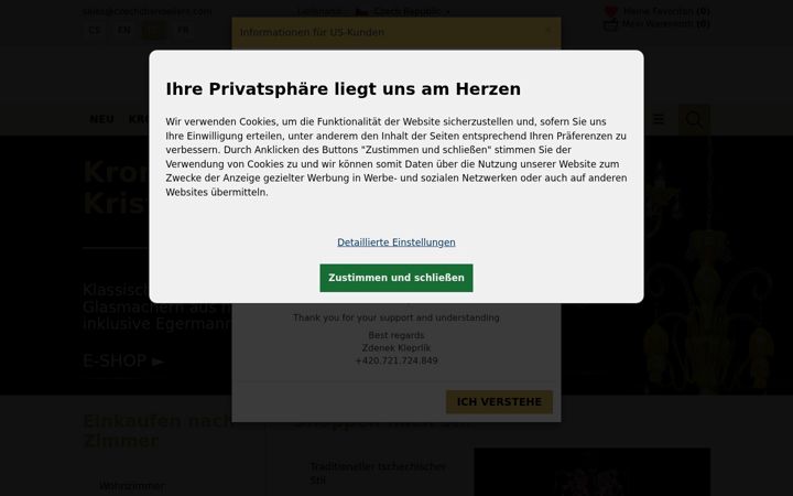Screenshot of kronleuchterbohmen.de