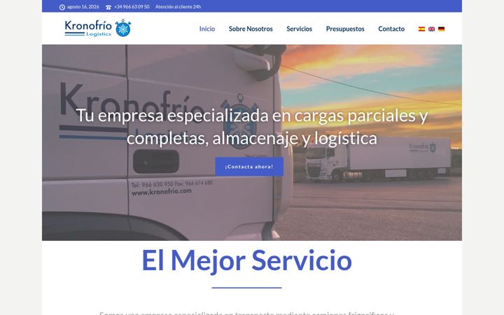 Screenshot of kronofrio.com