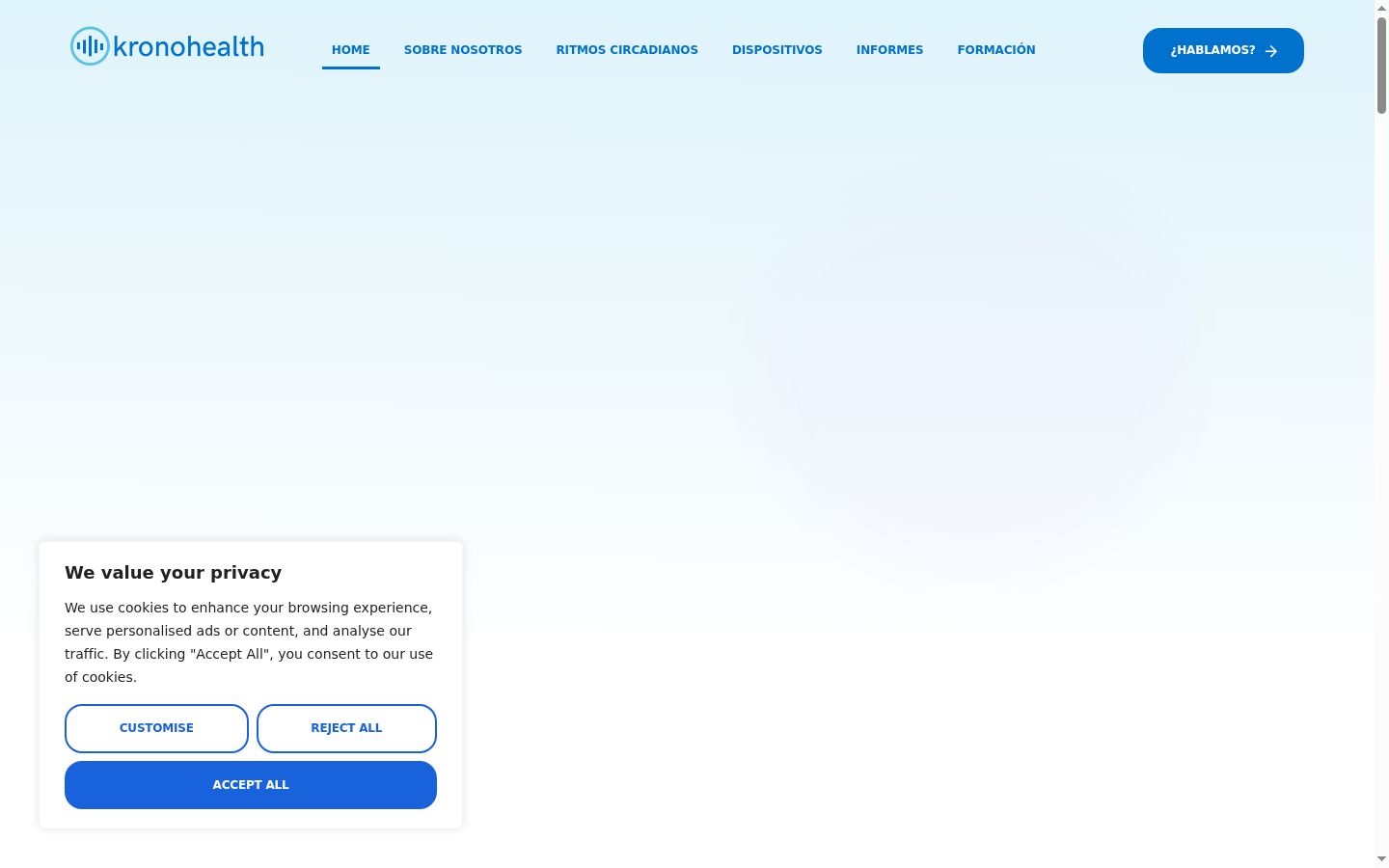 Screenshot of the consent banner shown before any interaction