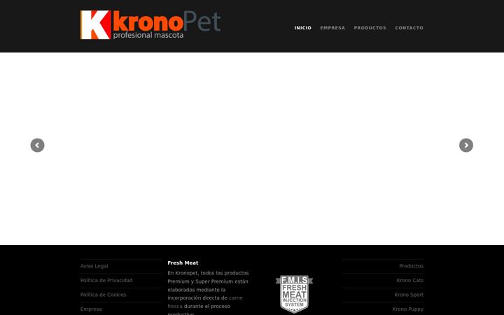 Screenshot of kronopetfood.com