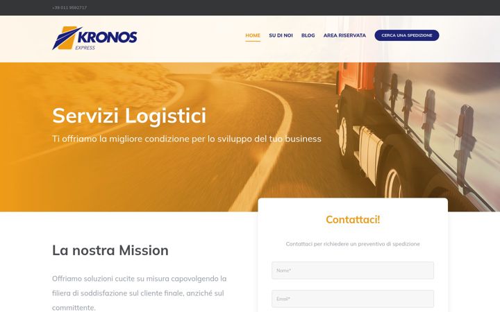 Screenshot of kronos-express.com