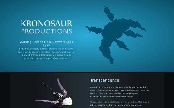 Screenshot stránky kronosaur.com