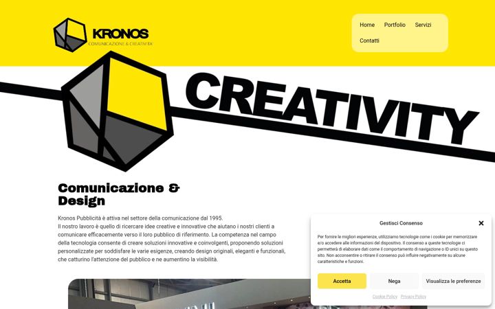 Screenshot of kronoscreativity.com