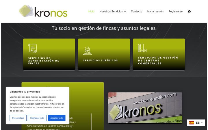 Screenshot of kronosgestion.es