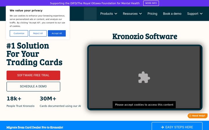 Screenshot of kronozio.com