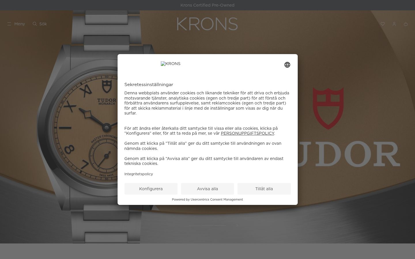 Capture d'écran de la bannière de consentement affichée avant toute interaction