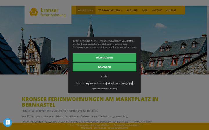 Screenshot of kronser-ferienwohnung.de