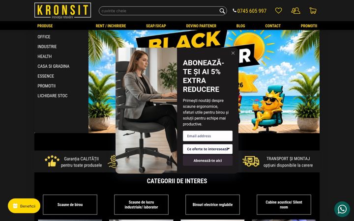 Screenshot of kronsit.ro