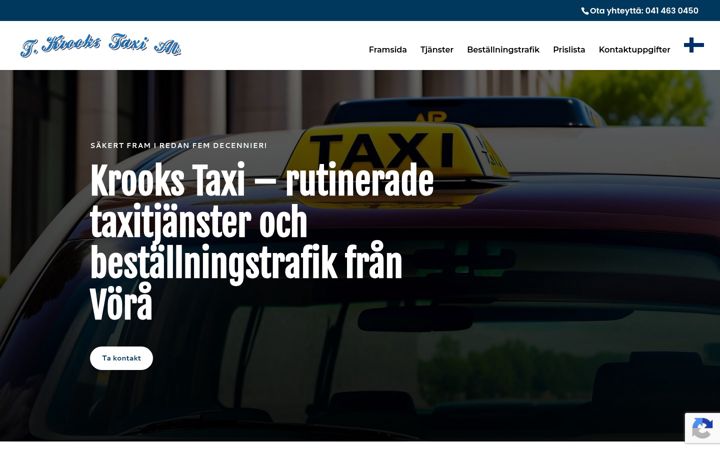 Screenshot of krooksttaxi.fi