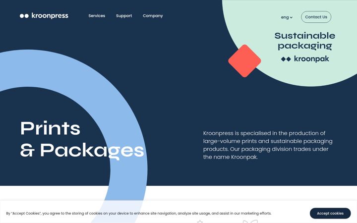Screenshot of kroonpress.eu