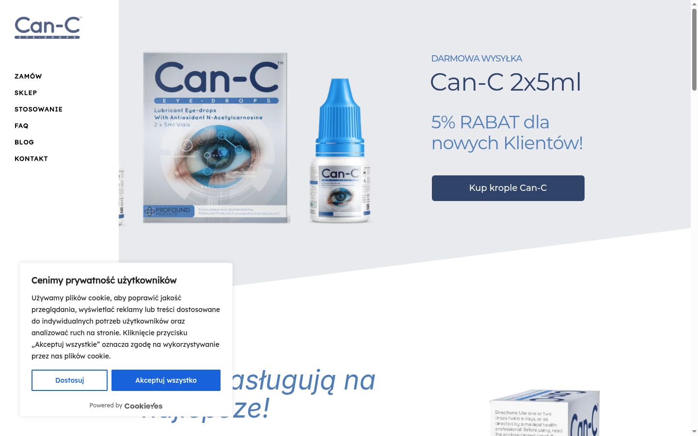 Snímka obrazovky banera súhlasu zobrazeného pred akoukoľvek interakciou