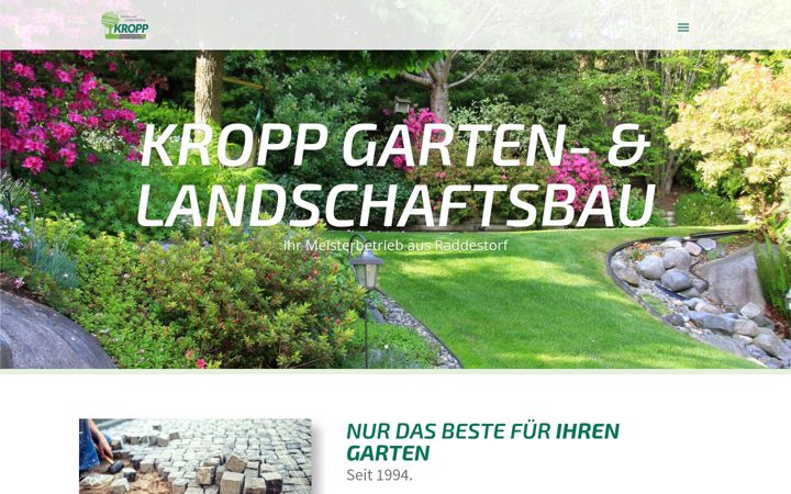 Screenshot of kropp-galabau.de