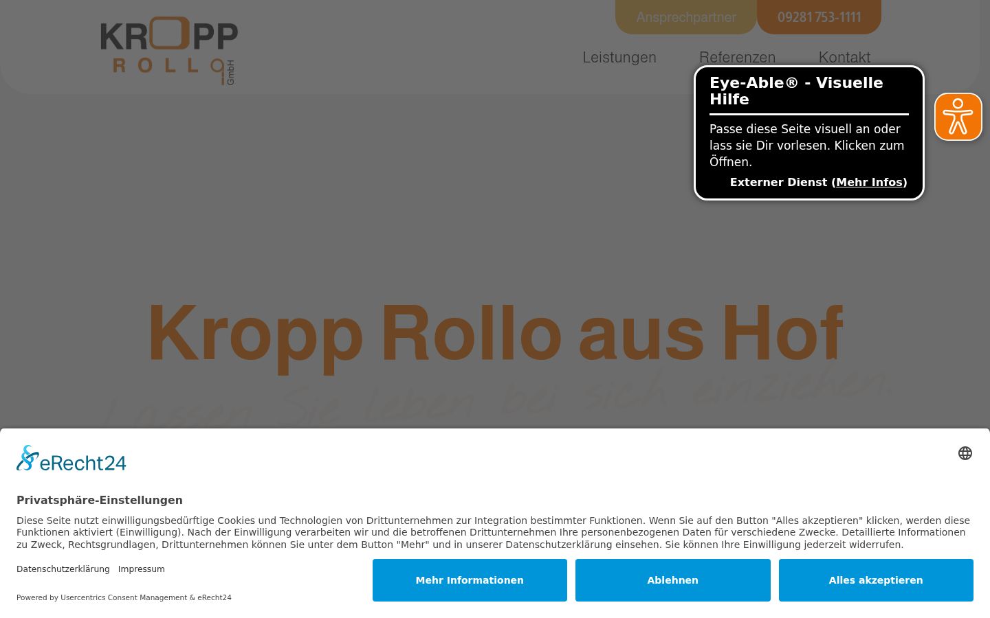 Screenshot del banner di consenso mostrato prima di qualsiasi interazione