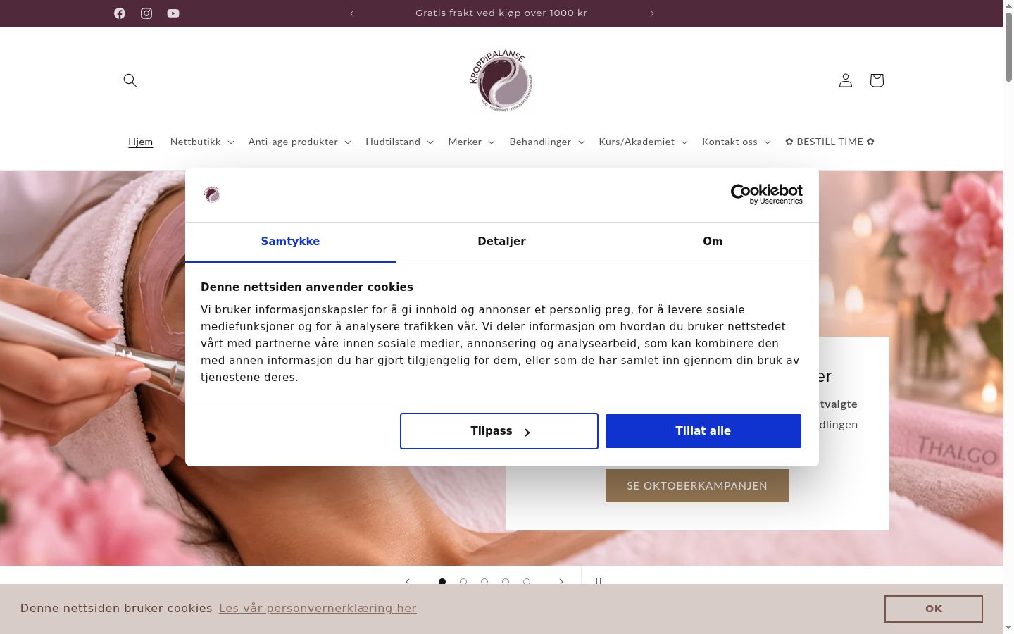 Snímek obrazovky baneru souhlasu zobrazeného před jakoukoli interakcí