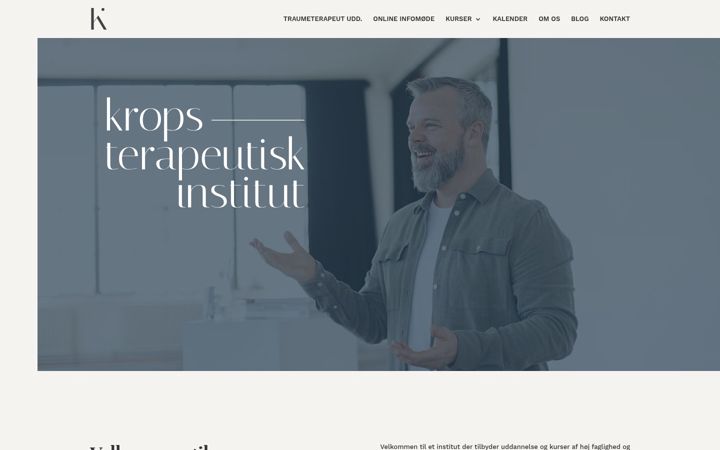 Captură de ecran a kropsterapeutiskinstitut.dk