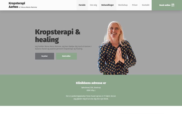 Snímek obrazovky kropsterapi-aarhus.dk