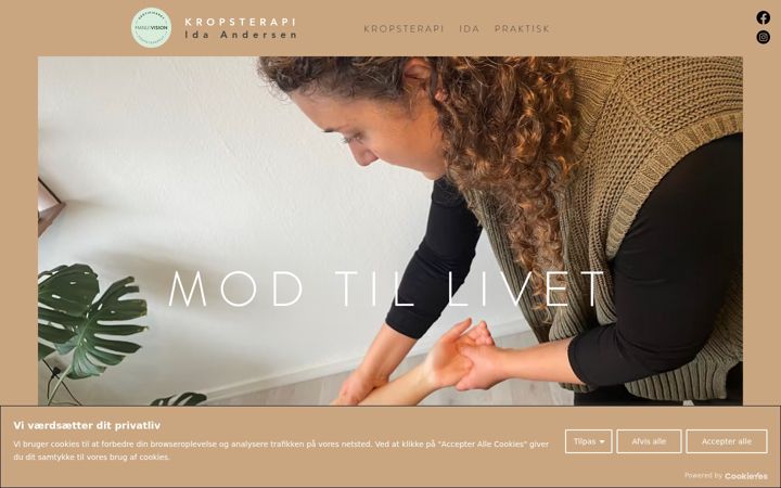 Screenshot of kropsterapi-idaandersen.com