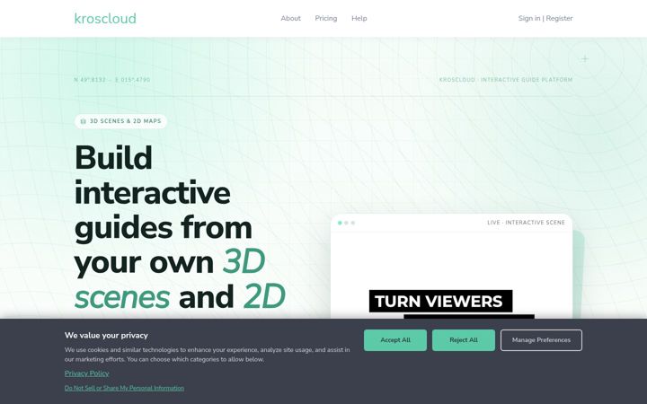 Screenshot of kroscloud.com